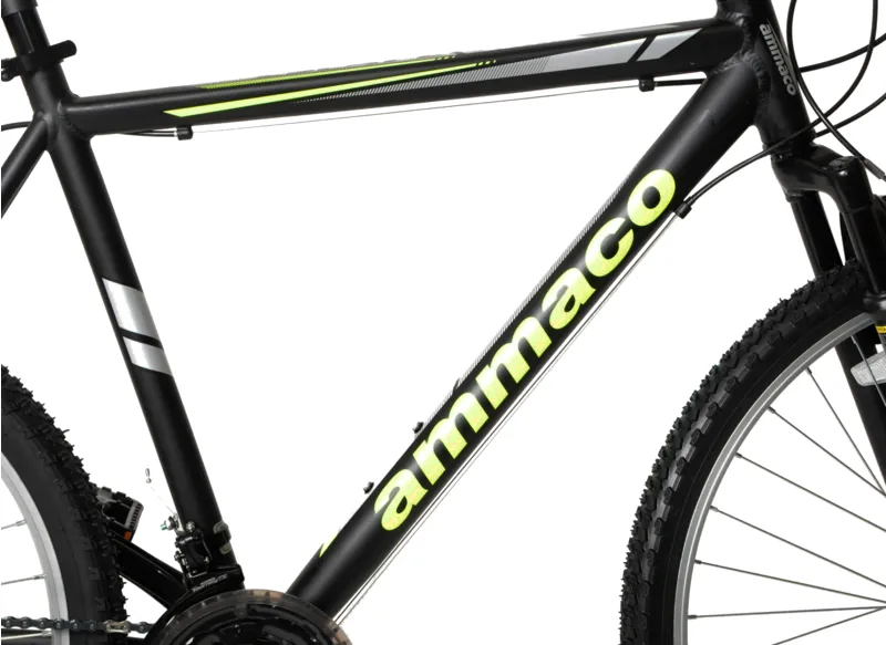 Ammaco Escape 26 Inch Wheel Mountain Bike Black and Green-1
